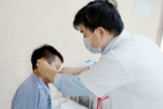Bé 8 tuổi bị chó cào đứt một phần tai