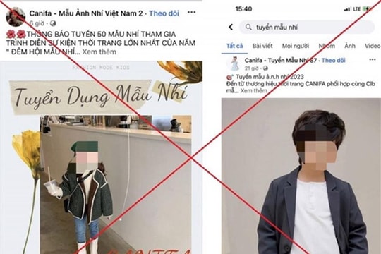 “Tuyển mẫu nhí tham gia chụp ảnh làm đại diện thương hiệu” để lừa đảo