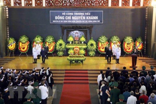 Tổ chức trọng thể Lễ tang nguyên Phó Thủ tướng Nguyễn Khánh