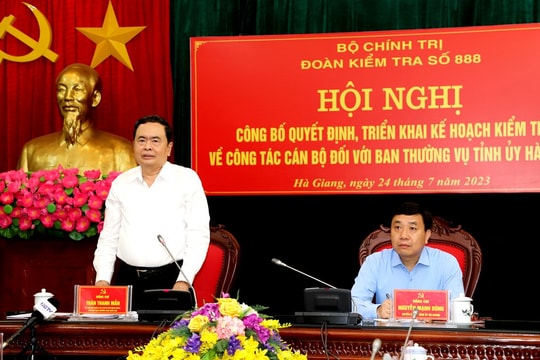 Đoàn kiểm tra Bộ Chính trị làm việc tại Hà Giang