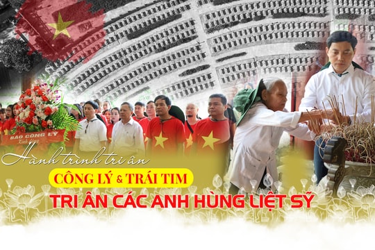 Hành trình “Công lý và trái tim” tri ân các anh hùng liệt sỹ