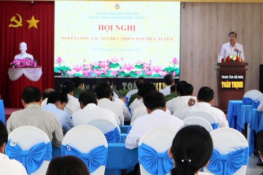 TAND tỉnh Sóc Trăng sơ kết công tác tổ chức phiên tòa trực tuyến