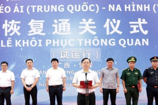 Thêm một cửa khẩu tại Lạng Sơn được khôi phục thông quan