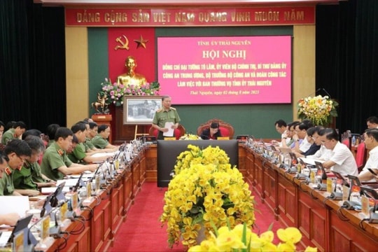 Đại tướng Tô Lâm làm việc tại Thái Nguyên