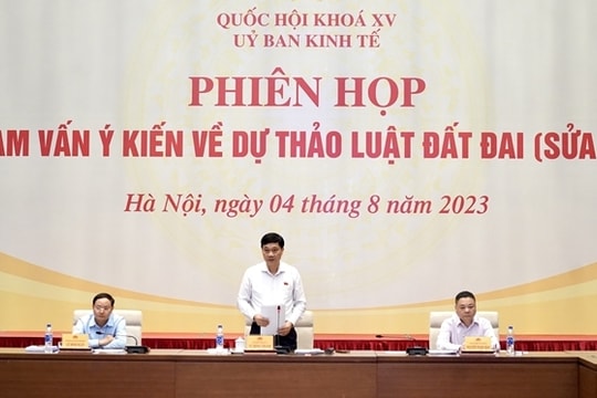 Thường trực Ủy ban Kinh tế tham vấn ý kiến về dự thảo Luật Đất đai (sửa đổi)