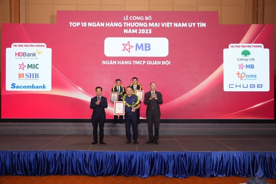 MB vào top 5 ngân hàng thương mại uy tín Việt Nam năm 2023
