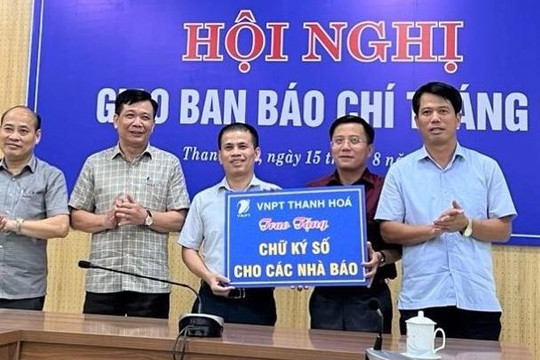 Thanh Hóa: Cấp chữ ký số cho văn phòng đại diện, phóng viên thường trú