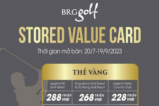 Thẻ Stored Value Card của BRG Golf - Đồng hành với niềm đam mê gôn tại các sân gôn đẳng cấp