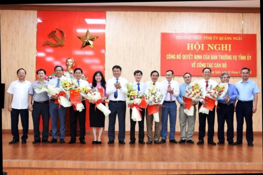 Quảng Ngãi: Điều động, luân chuyển 7 Tỉnh ủy viên giữ chức vụ mới
