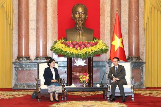 Chủ tịch nước Võ Văn Thưởng tiếp Chánh án TANDTC Lào Viêng Thoong Sỉ-phăn-đon