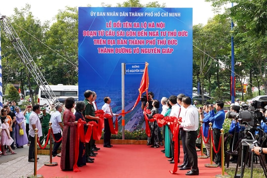 TP.HCM: Đổi tên 8km đường Xa lộ Hà Nội thành Võ Nguyên Giáp
