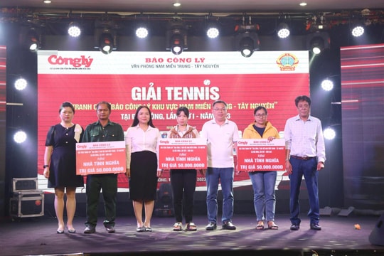 Giải Tennis tranh cúp “Báo Công lý khu vực Nam miền Trung - Tây Nguyên” kết thúc thành công