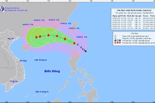 Bão Saola không gây thời tiết xấu trên đất liền dịp Quốc khánh 2/9