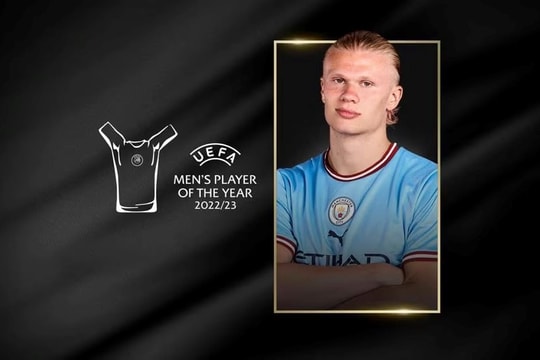 Erling Haaland đạt danh hiệu "Cầu thủ xuất sắc nhất năm" của UEFA