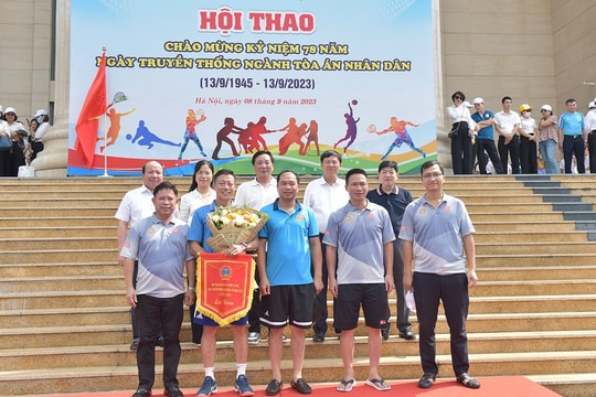 TAND TP Hà Nội tổ chức Hội thao chào mừng kỷ niệm 78 năm ngày Truyền thống TAND