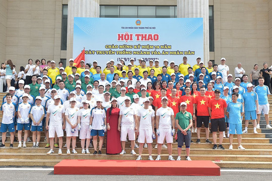 TAND TP Hà Nội tổ chức Hội thao chào mừng kỷ niệm 78 năm ngày Truyền thống TAND
