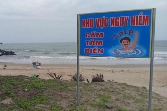 Nam thanh niên bị cuốn mất tích do tắm ở vùng cấm bơi