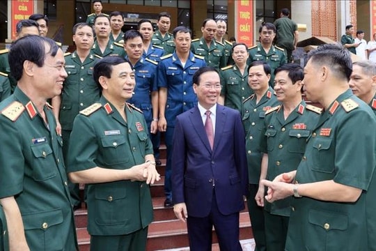 Chủ tịch nước Võ Văn Thưởng dự Lễ khai giảng tại Học viện Quốc phòng