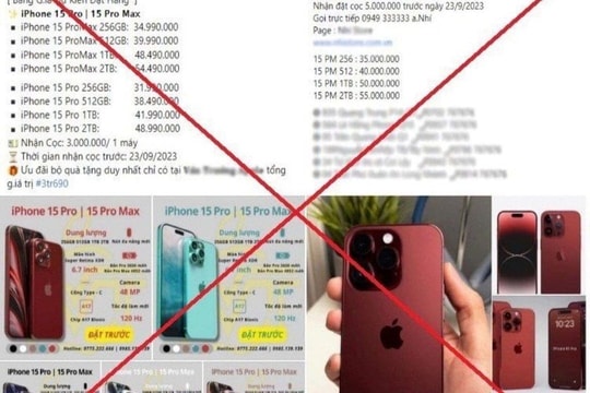 Cảnh báo chiêu lừa đảo mua iPhone 15 qua mạng