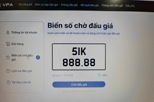 Mở lại phiên đấu giá 11 biển số ô tô đẹp sau lần đầu gặp sự cố