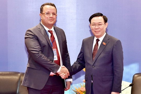 Chủ tịch Quốc hội Vương Đình Huệ tiếp Chủ tịch Quốc hội Vương quốc Tonga