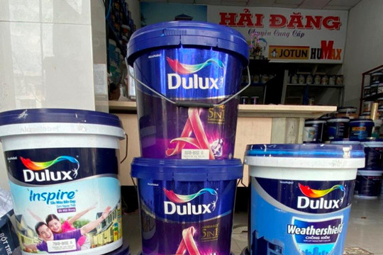 Phát hiện cửa hàng bán sơn Dulux có dấu hiệu xâm phạm nhãn hiệu được bảo hộ