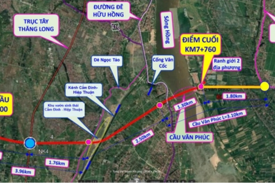 Hà Nội sẽ đầu tư hơn 3.400 tỷ đồng xây dựng cầu Vân Phúc vượt qua sông Hồng