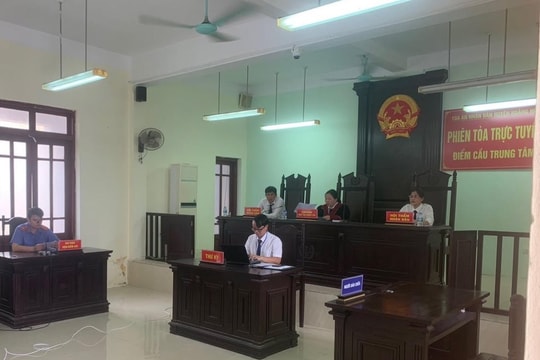 TAND huyện Hoằng Hóa xét xử trực tuyến 3 vụ án hình sự