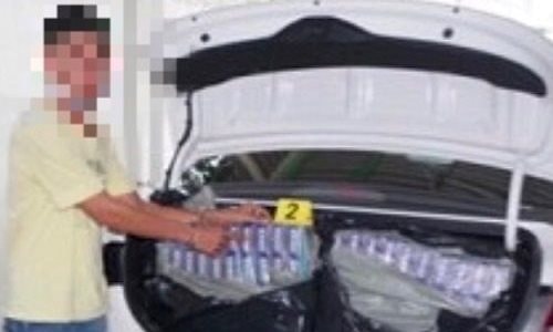 Bắt quả tang đối tượng vận chuyển thuốc lá nhập lậu