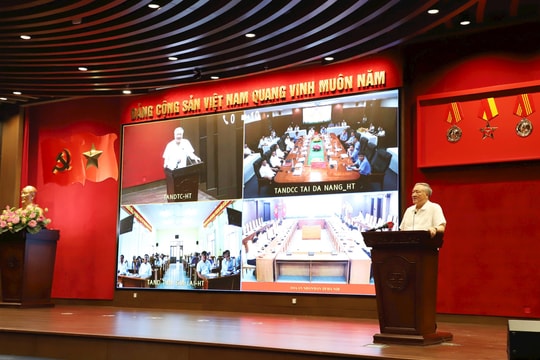 "Phiên tòa rút kinh nghiệm trực tuyến của TAND cấp cao tại Đà Nẵng, kết nối trực tiếp trong hệ thống Tòa án"­