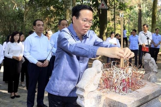 Chủ tịch nước dâng hương tại Khu di tích quốc gia đặc biệt Tân Trào