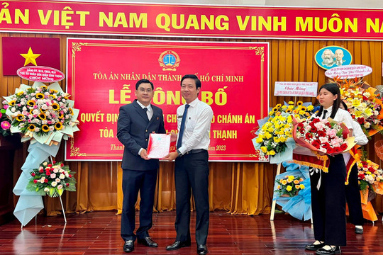 TP.HCM: Bổ nhiệm Phó Chánh án TAND quận Bình Thạnh