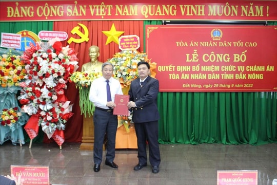 TAND tỉnh Đắk Nông có tân Chánh án