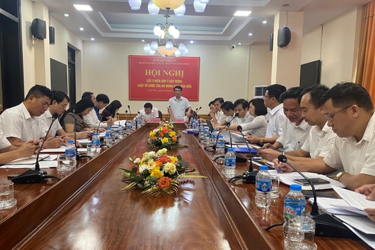 Đoàn ĐBQH và TAND tỉnh Vĩnh Phúc lấy ý kiến góp ý dự thảo Luật Tổ chức TAND (sửa đổi)