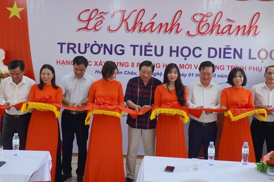 Nghệ An: Trưởng Ban Nội chính Trung ương Phan Đình Trạc dự lễ khánh thành trường học tại huyện Diễn Châu