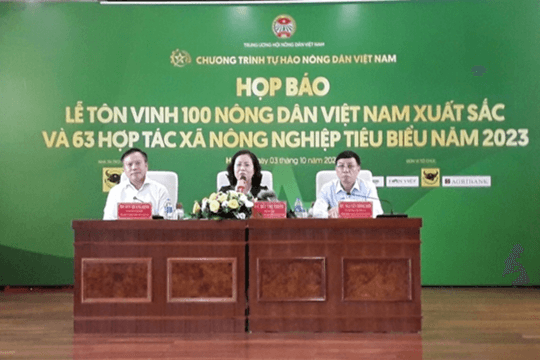 Tôn vinh 100 nông dân xuất sắc và 63 hợp tác xã nông nghiệp tiêu biểu