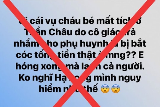 Quảng Ninh: Xác minh người tung tin giả về bắt cóc trẻ em