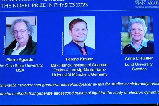 Giải Nobel Vật lý được trao cho nghiên cứu về điện tử