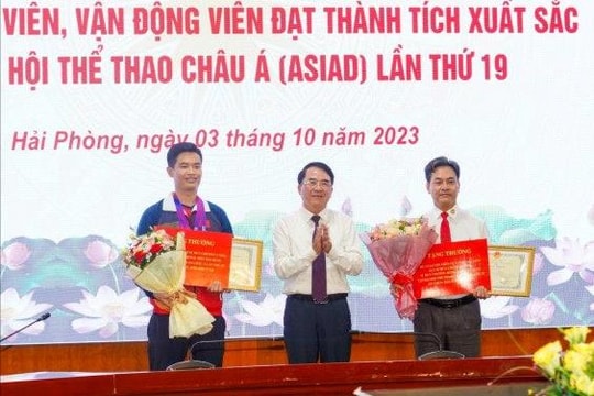 Thưởng 338,6 triệu đồng cho VĐV giành Huy chương Vàng ASIAD 19