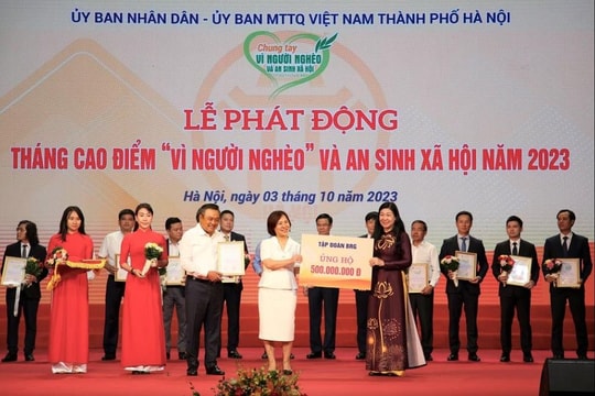 Tập đoàn BRG và Ngân hàng SeABank ủng hộ 1 tỷ đồng cho “Quỹ Vì người nghèo” của Thủ đô