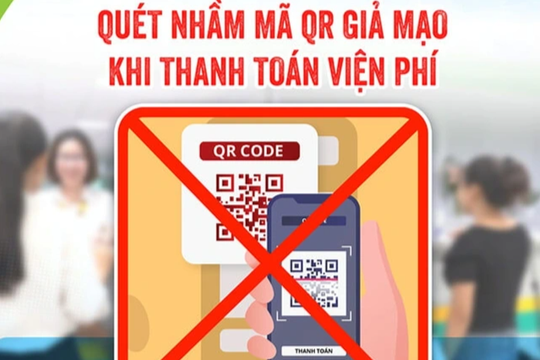 Cảnh báo mã QR giả mạo tại quầy thanh toán viện phí