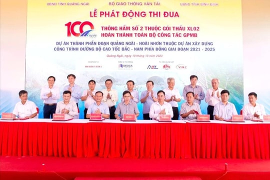 Phát động thi đua 100 ngày thông hầm số 2 cao tốc Quảng Ngãi – Hoài Nhơn