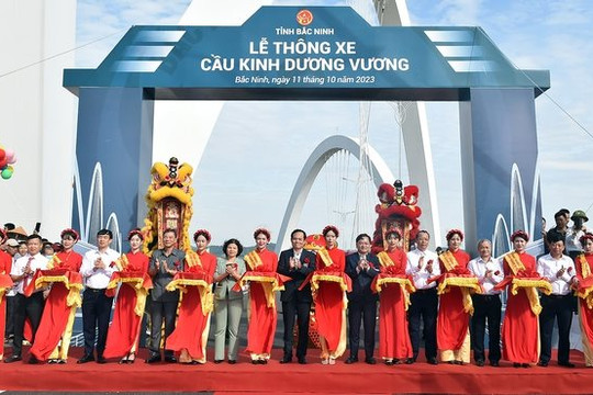 Khánh thành cầu Kinh Dương Vương cao nhất Việt Nam