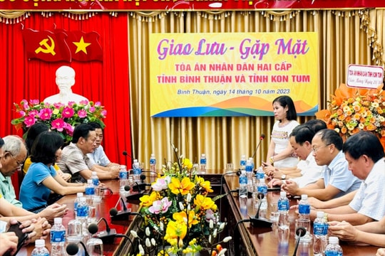 TAND Bình Thuận và TAND Kon Tum giao lưu, trao đổi kinh nghiệm