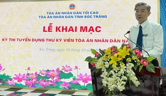 TAND tỉnh Sóc Trăng khai mạc kỳ thi tuyển dụng Thư ký năm 2023