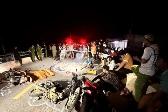 Bình Thuận: 3 xe máy tông liên hoàn, 2 người tử vong