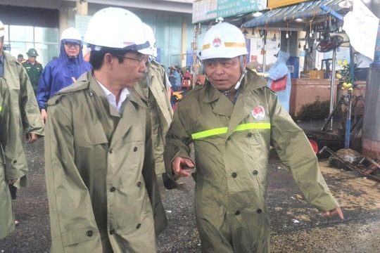 Ban Chỉ đạo quốc gia về Phòng chống thiên tai kiểm tra công tác ứng phó áp thấp nhiệt đới tại Đà Nẵng