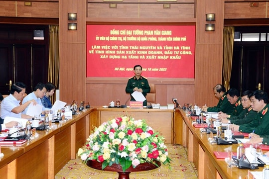 Đại tướng Phan Văn Giang làm việc với tỉnh Thái Nguyên và tỉnh Hà Tĩnh