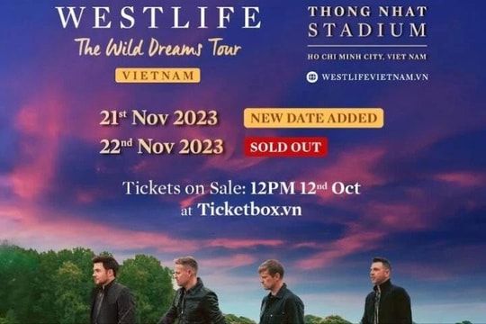 Westlife tổ chức thêm một đêm diễn tại Việt Nam