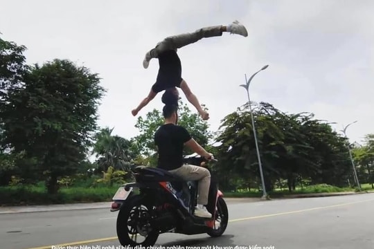 Công an xác minh Quốc Cơ, Quốc Nghiệp vừa chạy xe vừa xiếc chồng đầu